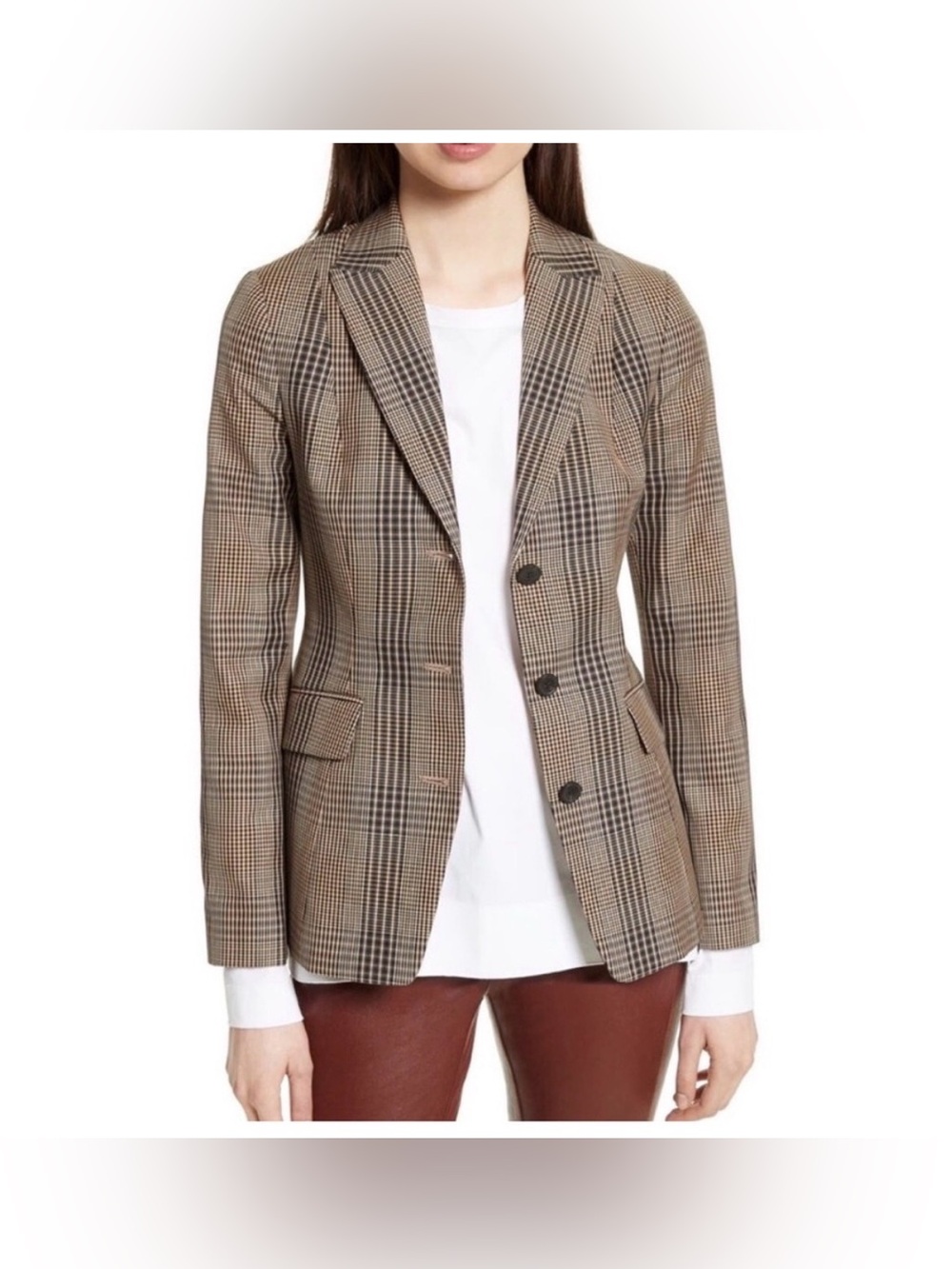 Theory Plaid Blazer Size 12 - Picture 1 of 13